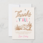 Rodeo verjaardagsfeestje bedankt kaart (Voorkant)