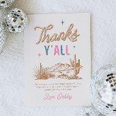 Rodeo verjaardagsfeestje bedankt kaart