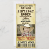 Rodeo verjaardagsuitnodiging kaart (Voorkant)
