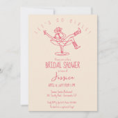 RODEO Vrijgezellenfeest Funky hand getekend Kaart (Voorkant)