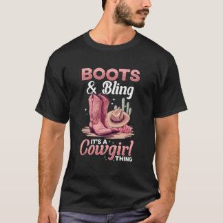 Rodeo Western Country Southern Cowgirl Pet - Boots T-shirt