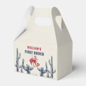 Rodeo Western Cowboy 1e verjaardagsfeestje Bedankdoosjes (Voorkant Zijde)