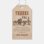 Rodeo Western Cowboy 1e verjaardagsfeestje Cadeaulabel (Voorkant)