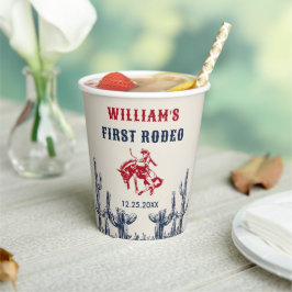 Rodeo Western Cowboy 1e verjaardagsfeestje Papieren Bekers