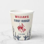 Rodeo Western Cowboy 1e verjaardagsfeestje Papieren Bekers (Voorkant)