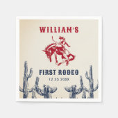Rodeo Western Cowboy 1e verjaardagsfeestje Servet (Voorkant)