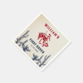 Rodeo Western Cowboy 1e verjaardagsfeestje Servet (Hoek)