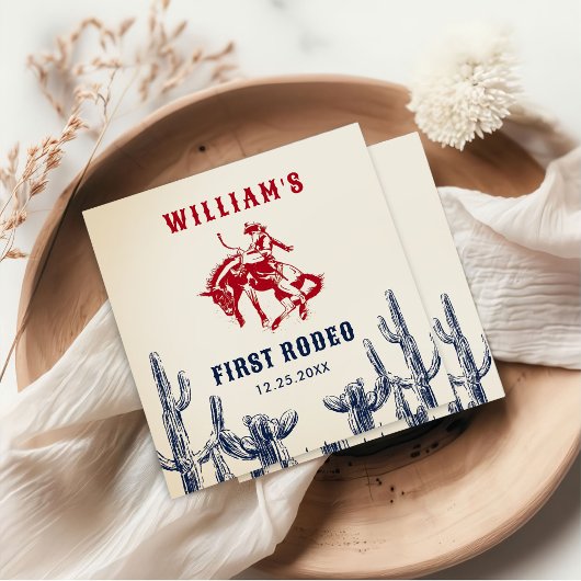 Rodeo Western Cowboy 1e verjaardagsfeestje Servet