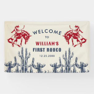Rodeo Western Cowboy 1e verjaardagsfeestje Spandoek