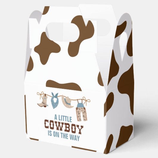 Rodeo Western Cowboy Baby shower Bedankdoosjes (Geopend)