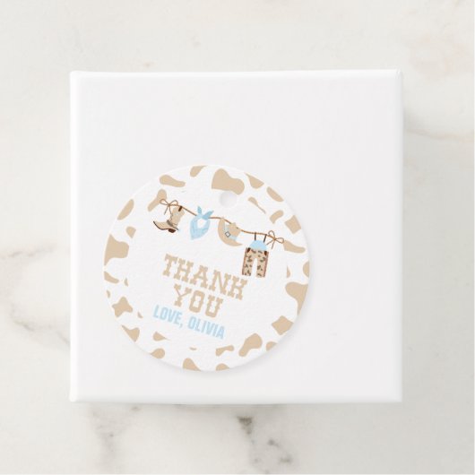 Rodeo Western Cowboy Baby shower Bedankjes Labels (In situ)