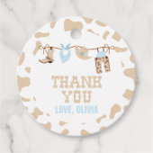 Rodeo Western Cowboy Baby shower Bedankjes Labels (Voorkant)