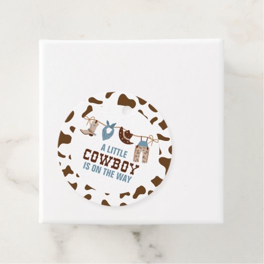 Rodeo Western Cowboy Baby shower Bedankjes Labels (In situ)