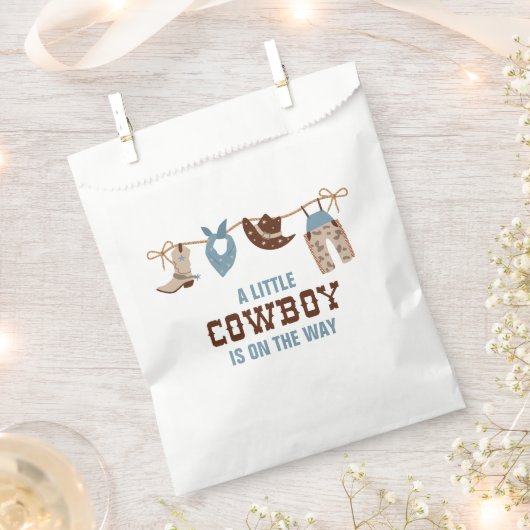 Rodeo Western Cowboy Baby shower Bedankzakje (Geknipt)
