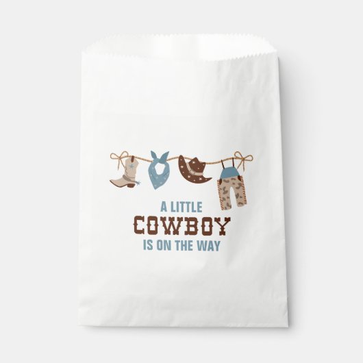 Rodeo Western Cowboy Baby shower Bedankzakje (Voorkant)
