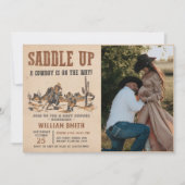 Rodeo Western Cowboy Baby shower Foto Kaart (Voorkant)