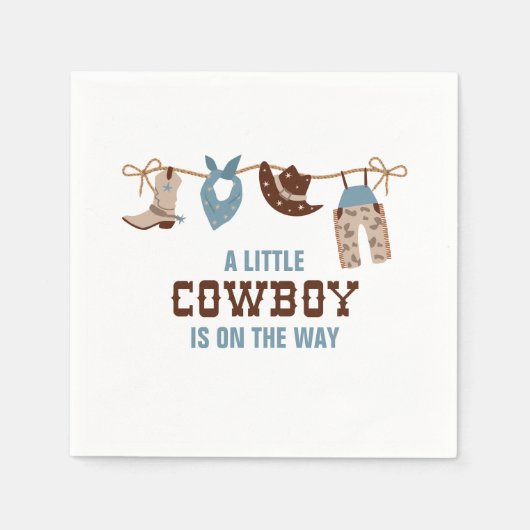 Rodeo Western Cowboy Baby shower Napkins Servet (Voorkant)