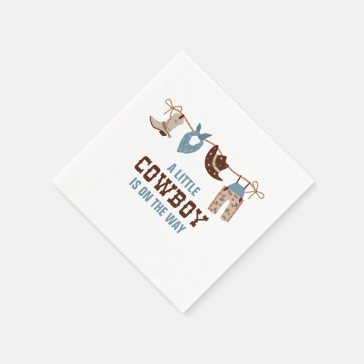 Rodeo Western Cowboy Baby shower Napkins Servet (Hoek)