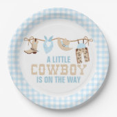 Rodeo Western Cowboy Baby shower Paper Borden Papieren Bordje (Voorkant)