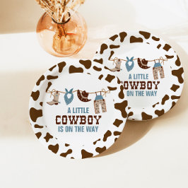 Rodeo Western Cowboy Baby shower Paper Borden Papieren Bordje