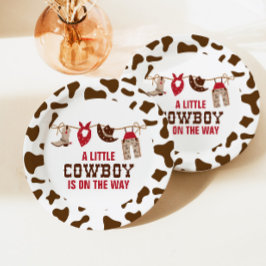 Rodeo Western Cowboy Baby shower Paper Borden Papieren Bordje