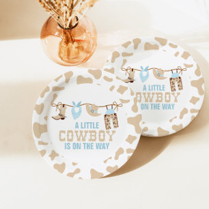 Rodeo Western Cowboy Baby shower Paper Borden Papieren Bordje