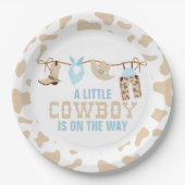 Rodeo Western Cowboy Baby shower Paper Borden Papieren Bordje (Voorkant)
