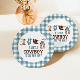 Rodeo Western Cowboy Baby Shower Papieren Borden Bordje