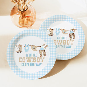 Rodeo Western Cowboy Baby Shower Papieren Borden Bordje