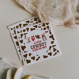Rodeo Western Cowboy Baby Shower Papieren Borden Servet