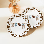 Rodeo Western Cowboy Baby shower Papieren Bordje<br><div class="desc">cowboy baby shower borden.</div>