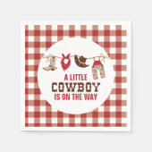 Rodeo Western Cowboy Baby shower Servet (Voorkant)
