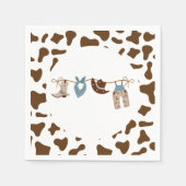 Rodeo Western Cowboy Baby shower Servet (Voorkant)