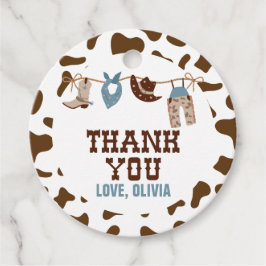 Rodeo Western Cowboy Baby Shower-verjaardagsfeestj Bedankjes Labels