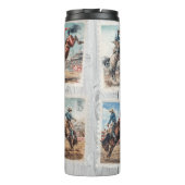 Rodeo Western Cowboy Horse Bucking Thermosbeker (Achterkant)