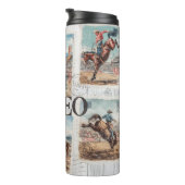 Rodeo Western Cowboy Horse Bucking Thermosbeker (Geroteerd rechts)