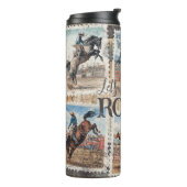 Rodeo Western Cowboy Horse Bucking Thermosbeker (Gedraaid links)