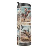 Rodeo Western Cowboy Horse Bucking Thermosbeker (Geroteerd rechts)