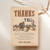 Rodeo Western Cowboy Verjaardag Bedankkaart