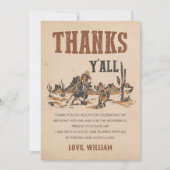 Rodeo Western Cowboy Verjaardag Bedankkaart (Voorkant)