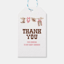 Rodeo Western Cowgirl Baby shower Cadeaulabel