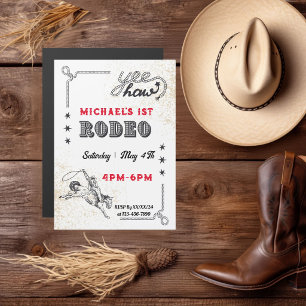 Rodeo Western Riding Cowboy Verjaardag Magnetische Uitnodiging