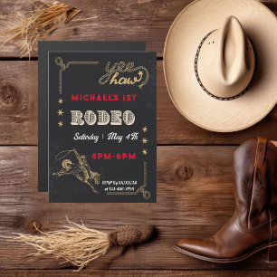 Rodeo Western Rijden Cowboy Verjaardag Magnetische Uitnodiging