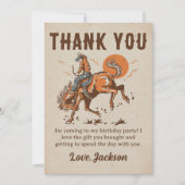 Rodeo Westerne Cowboy Verjaardag Dank u kaart (Voorkant)