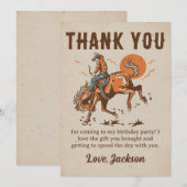 Rodeo Westerne Cowboy Verjaardag Dank u kaart (Voorkant / Achterkant)