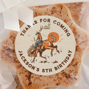 Rodeo Westerne Cowboy Verjaardag Sticker