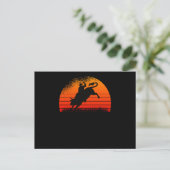 Rodeo Westerne Cowboy Wild West Retro Bull Briefkaart (Staand voorkant)