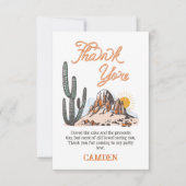 Rodeo Westerne hoe het westen één bedankje was Bedankkaart (Voorkant)