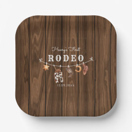 Rodeo Wild West rustieke Westerne cowboy Verjaarda Papieren Bordje