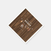 Rodeo Wild West rustieke Westerne cowboy verjaarda Servet (Hoek)